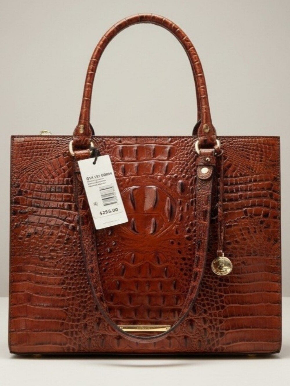 Brown Brahmin Croc-Embossed Tote Bag - Classic Women’s Handbag Medium Melbourne